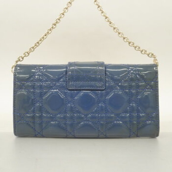 Christian Dior Cannage Patent Leather Chain Wallet - Picture 12 of 12